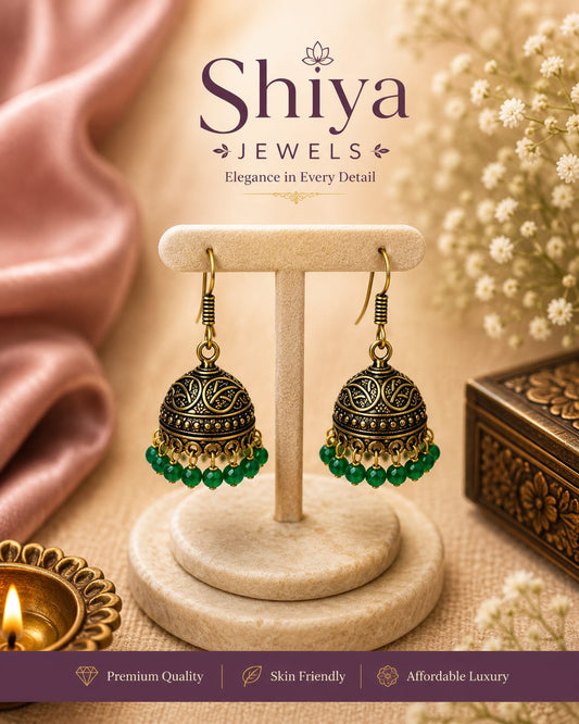 Brass Hanging jhumkas