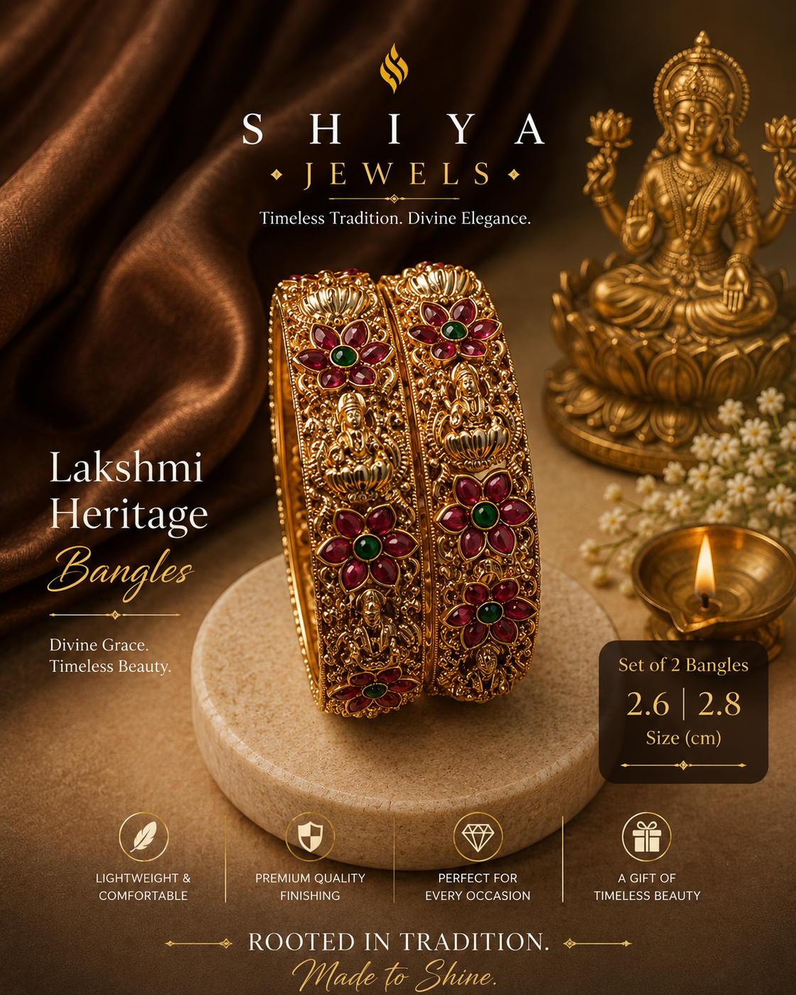 Lakshmi Heritage Bangles-Set of 2