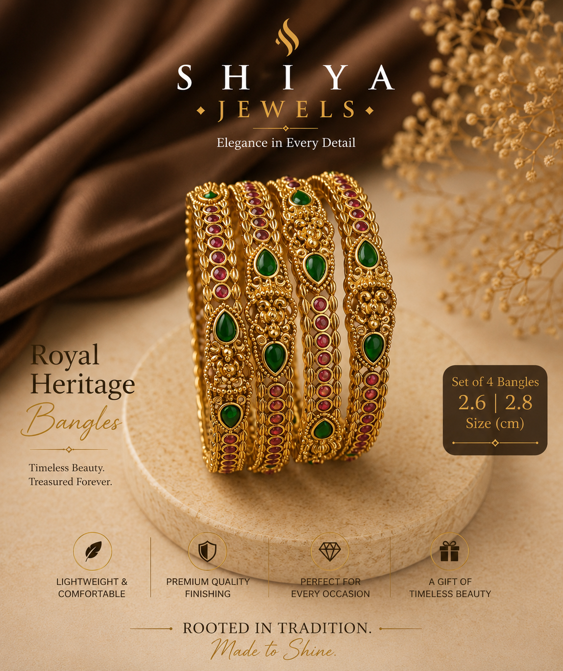 Royal Heritage Bangles set of 4