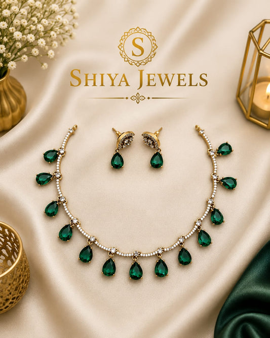 AD DROP Necklace Set By Shiya Jewels