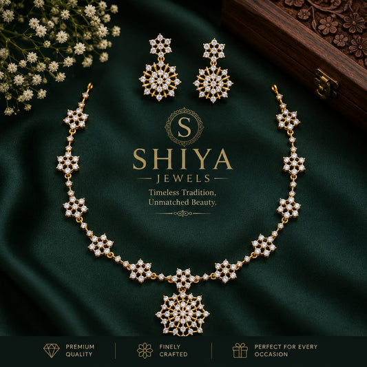 AD Floral Set by Shiya Jewels