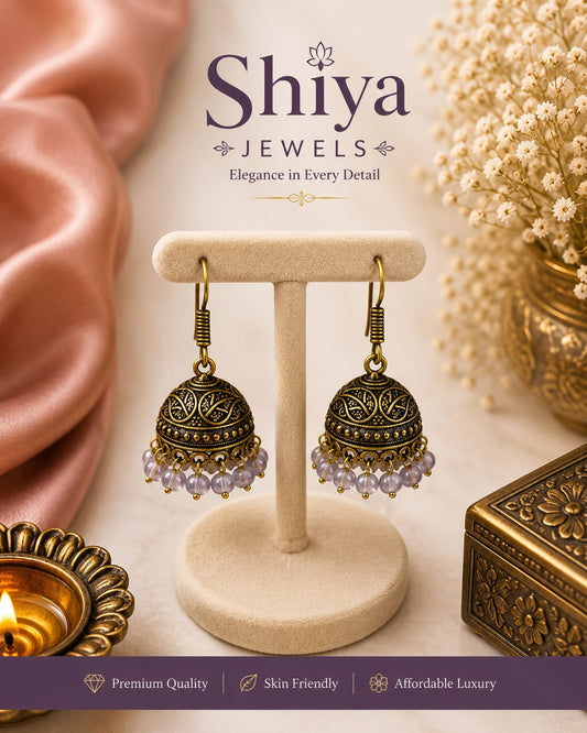Brass Hanging jhumkas