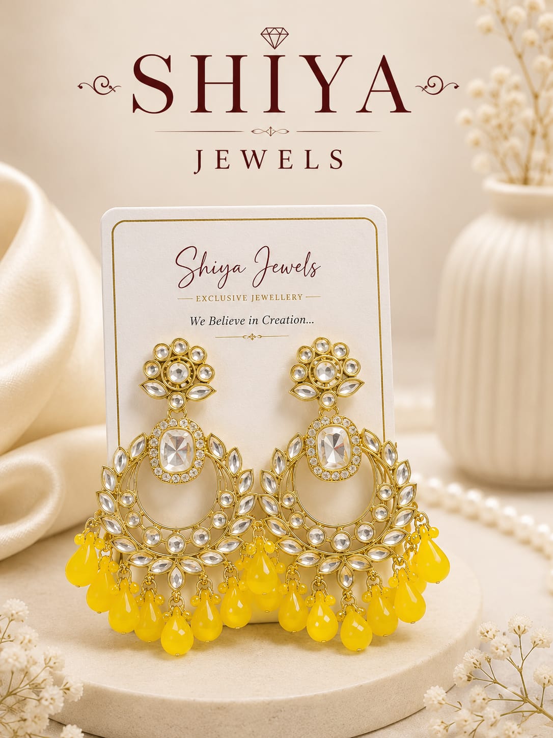Beads Chandbali Ethnic Earrings
