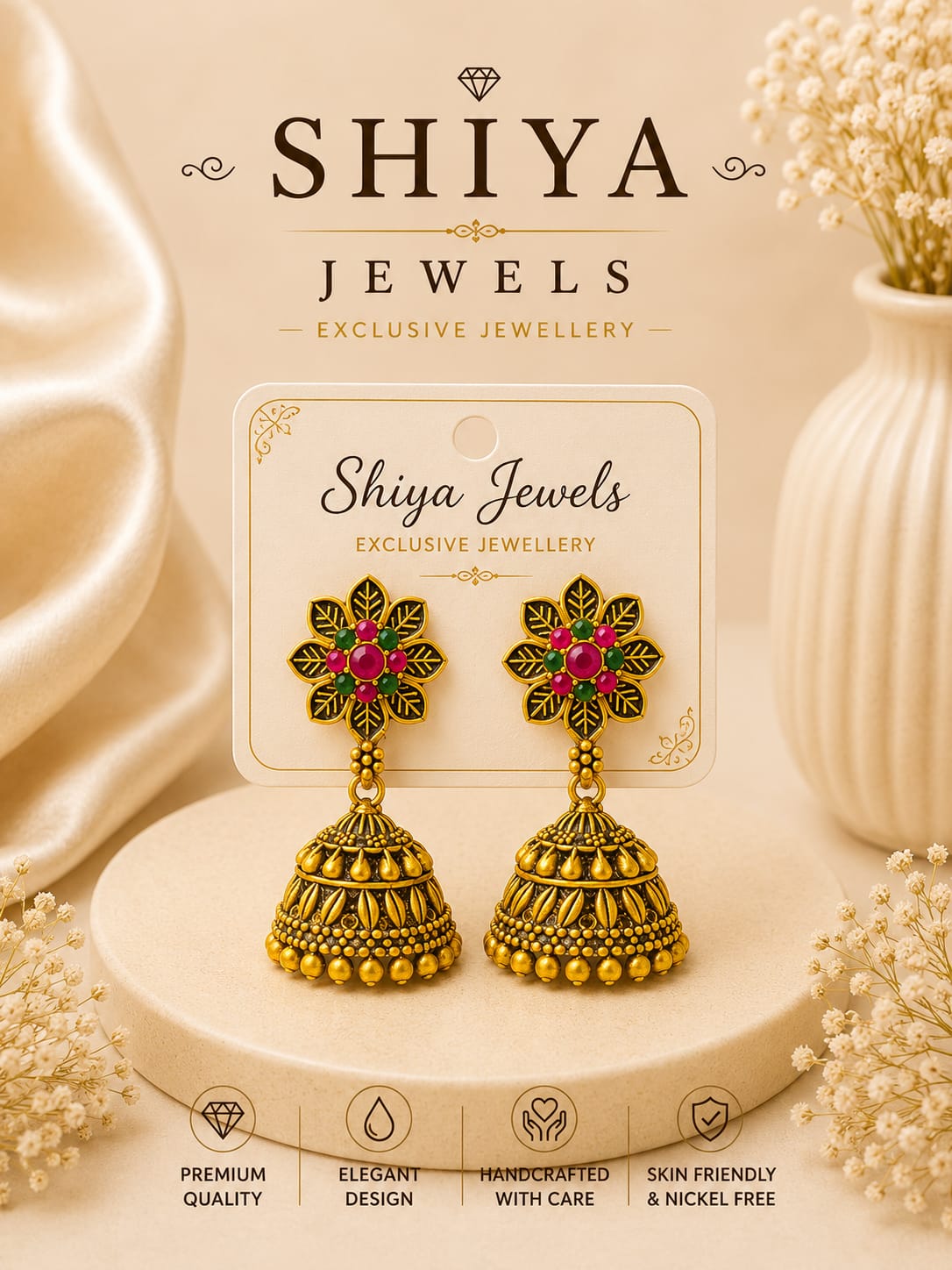 Floral Model Jhumka