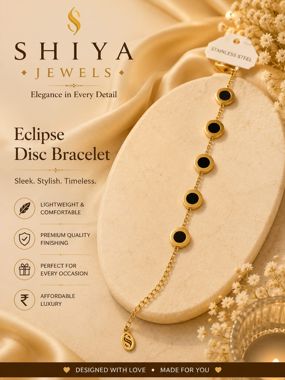 Eclipse Disc Trendy Bracelet