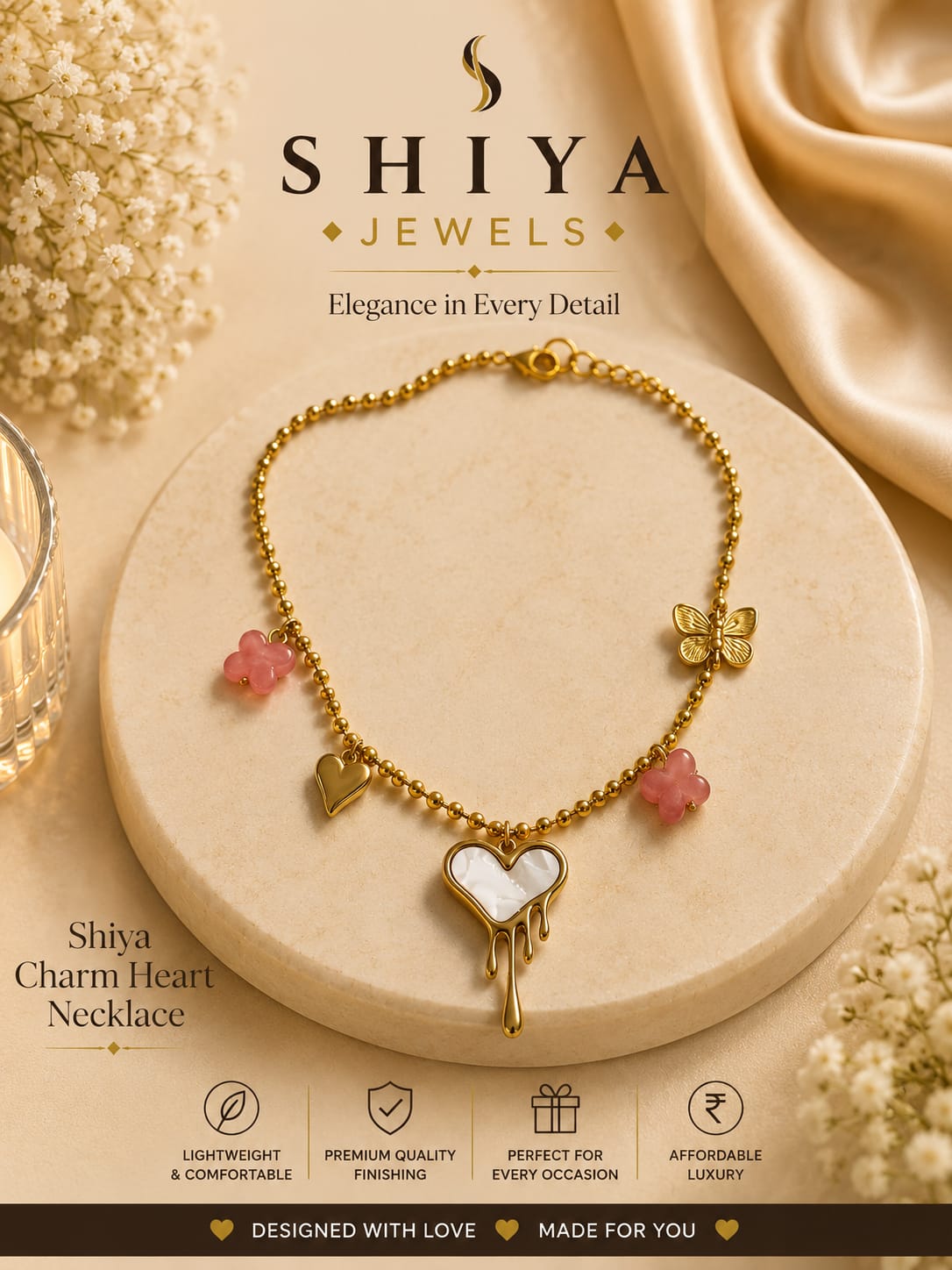 Charm Heart Chain Necklace