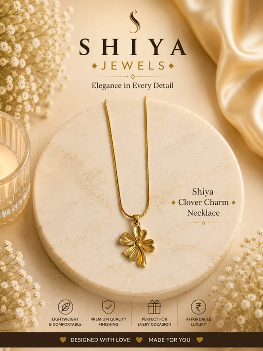 Anti Tarnish Clover Charm Necklace