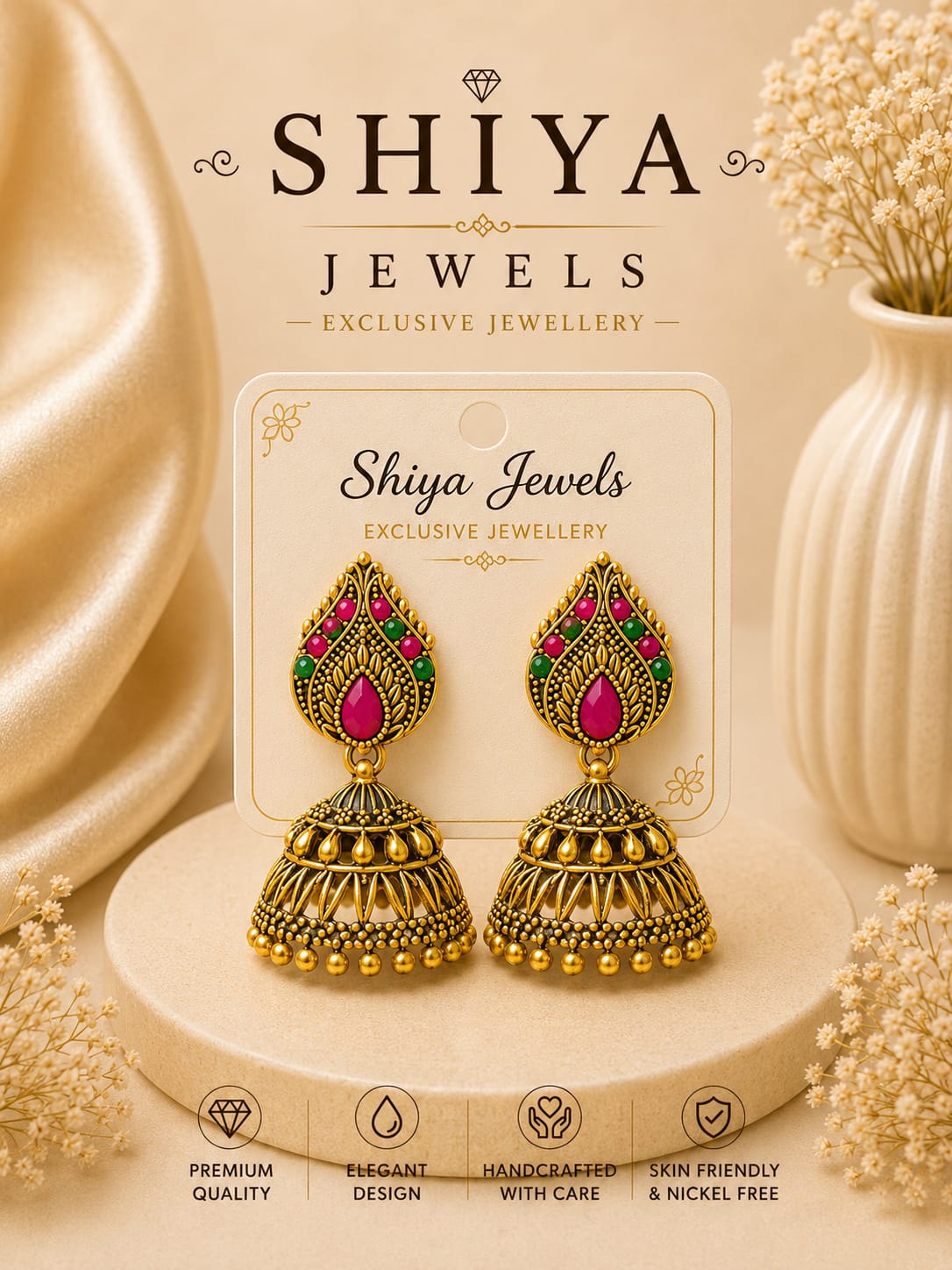 Daily wear tear drop Jhumka